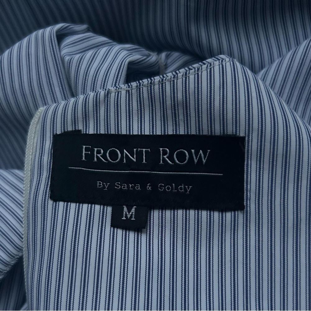 Front row by sara & goldy tie Shawl dress striped size medium - Picture 5 of 8